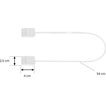 Lampička Konektor Lindby Lumaro, délka kabelu 54 cm, bílý, PVC - Konektor - délka 4 cm, šířka 2,5 cm, výška 1,5 cm bílá