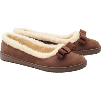 Dámské baleríny ZAQQ DAQIN Winter 37-44 NAPPA/VELUR/COTTON Hlazená i broušená kůže, bavlněná podšívka Hnědá 39