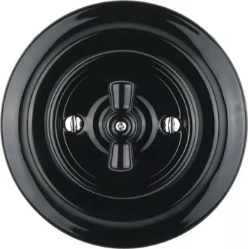 vypínač Keramický otočný vypínač, č. 5, černý