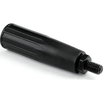 Nábytkové kování Rukojeť válcová otočná se šroubem M10x15 mm a maticí, délka 94 mm, černěná ocel, PA, černá, mat