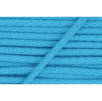 Bavlněná šňůra 4mm tyrkysová karta 50m