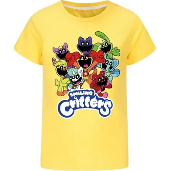 Dětské tričko s potiskem Smiling Critters (mix barev) Barva: Žlutá, Velikost: 7-8 let (130)