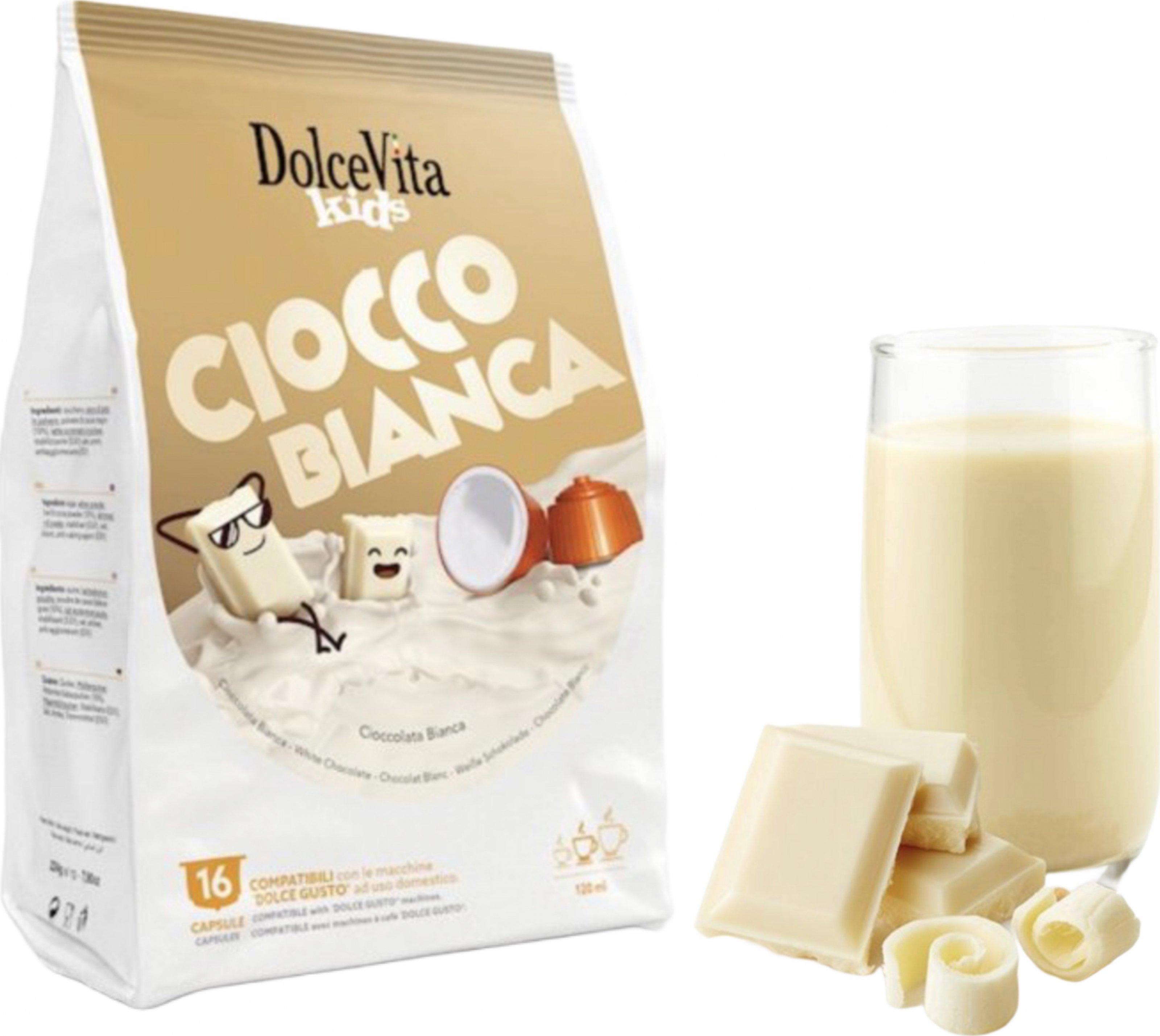 DolceVita Kids Dolce Gusto Ciocco Bianca 16 ks od 101 Kč