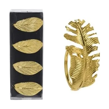 Vánoce Sada prstenů na ubrousky 4 ks, varianta A zlatá