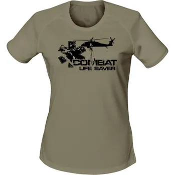 Dámské funkční tričko COMBAT LIFESAVER (CLS) - olivová