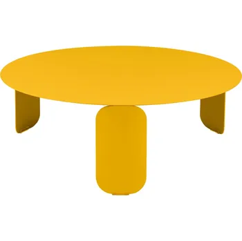 Zahradní stůl Žlutý kovový zahradní konferenční stolek Fermob Bebop 80 cm