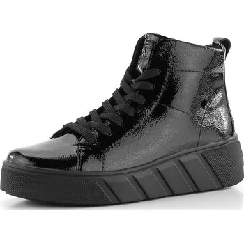 Dámské kozačky Rieker Revolution kotník lakovaný černý W0561-01 - 41 | P687235