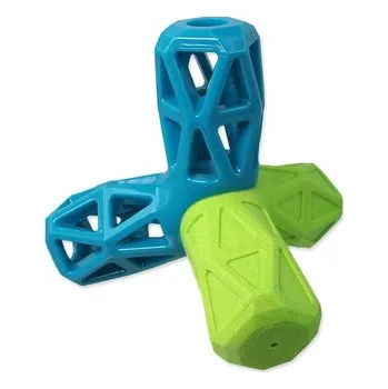 Hračka pro psa Hračka DOG FANTASY geometrická pískací modro-zelená