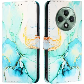 Pouzdro na tablet VSECHNONAMOBIL 83640 ART MARBLE Peněženkový kryt pro Oppo Reno12 FS 5G GREEN