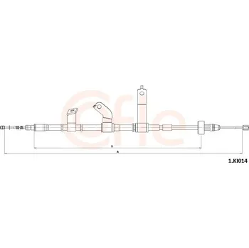 Lanko parkovací brzdy Tažné lanko, parkovací brzda, , COFLE, 92.1.KI014