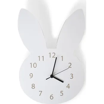 Hodiny MASELIVING Nástěnné hodiny Bunny White