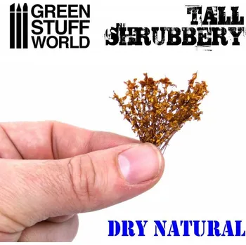 Příslušenství k deskovým hrám Green Stuff World Tall Shrubbery - Dry Natural (Green Stuff World)