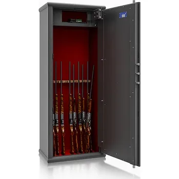 Trezor Metalk Luxusní skříň na deset zbraní Araldo, black/white