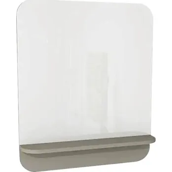 Koupelnový nábytek Zrcadlo do koupelny Devo Gloria 2.0 s šedou matnou poličkou 86 x 86 cm GL2-LUPL86-1-F111