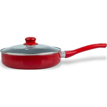 Pánev Hluboká pánev s poklicí KITCHISIMO Rosso 24cm nepřilnavý povrch