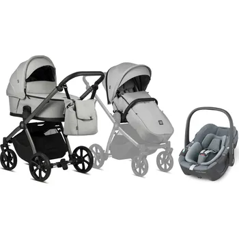Kočárek TUTIS Kočárek Mio Plus 2v1 Pearl + Maxi-Cosi Pebble 360 autosedačka Essential Grey