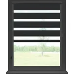 Dekodum Roleta den a noc v antracitové kazetě soft, barva látky Černá Šířka (cm): 130, Výška (cm): Balkonová (do 200 cm), Strana mechanismu: Práva