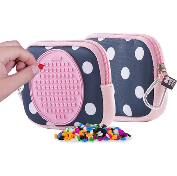 Penál PIXIE CREW univerzální pouzdro MODRÉ S BÍLÝM PUNTÍKEM