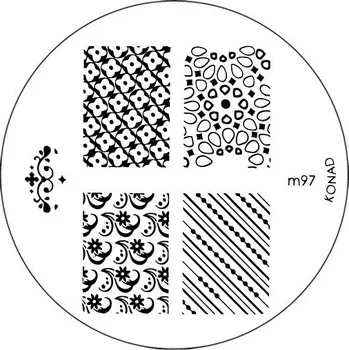 Umělé nehty KONAD destička na razítkování M97