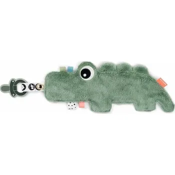 DONE BY DEER Držátko na dudlík/přítulka Croco zelené