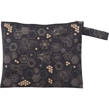 Kosmetická taška Kosmetická taštička tmavá, vzor: včelí motiv