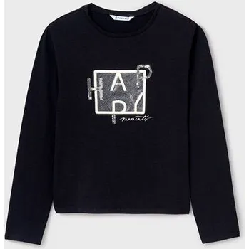 Dívčí tričko dívčí černé tričko happy moments Mayoral 7004-15 velikost 152