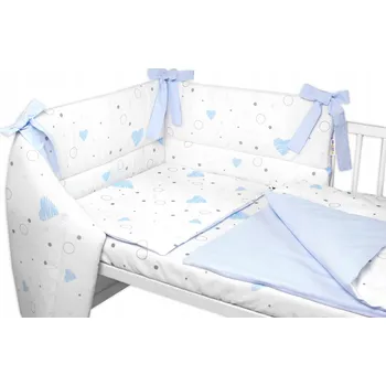 Mantinel s povlečením 3D sada, I love Boy, 135x100 cm, modrý/bílý