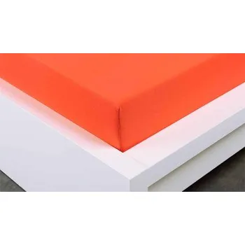 Prostěradlo Jersey prostěradlo Exclusive jednolůžko - oranžové 90x200 cm