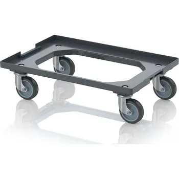paleta Přepravní vozík Kompakt s propojovacím systémem a gumovými koly 61,6 x 41,6 x 17,2 cm - Antracitová šedá - Antracitová šedá - materiál: ABS - RO V 64 GU-7016