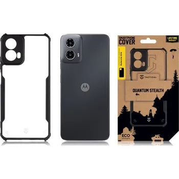 Pouzdro na mobilní telefon Motorola G34 ochranný zadní kryt Tactical Quantum Stealth Clear Black