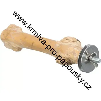 Příslušenství ke kleci pro ptáka Trixie přírodní šroubovací bidýlko, 20 cm/ø 20–30 mm, kávové dřevo