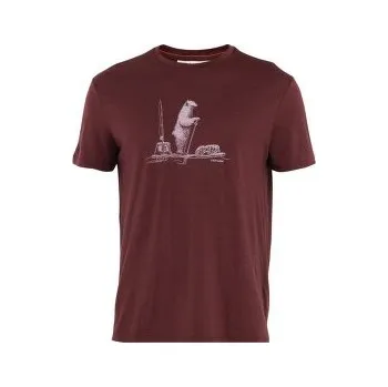 Icebreaker Merino 150 Tech Lite SS Tee Polar Paddle Men PORT červená XL