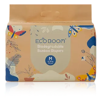 jednorázová plena Ecoboom bambusové plenky Joy Bamboo M, 6-10 kg, 32 ks