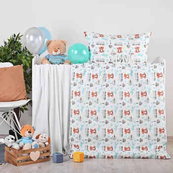 Povlečení Povlečení dětské Medvídek a letadlo EMI: Dětský set 130x90 + 65x45
