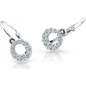 Náušnice Cutie Kids Jewellery c2154-10-10-x-2 Dětské náušnice z bílého zlata na brizuru Cutie C2154 – zlatý šperk ryzosti 585/1000 v Dárkovém balení s Certifikátem GBEWB-00096