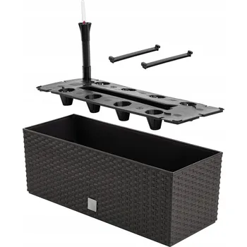 Květináč Květináč zavlažovací box 19x51x18 cm antracit