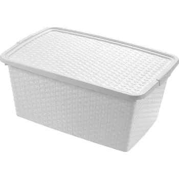 Úložný box Plastový úložný box s víkem HEIDRUN 10l Varianta: TAUPE