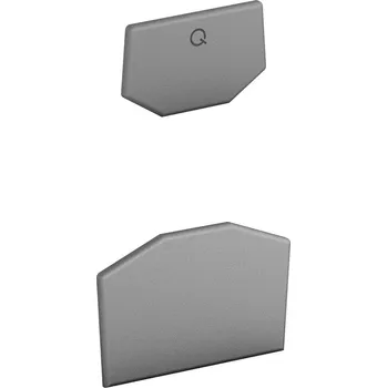 Zábradlí Koncové víčko, Easy Glass Air, podlahový úchyt skleněné výplně, set (2x2), nerez. ocel 316, tryskané skleněnými perlami