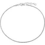 Stříbrný řetízek na nohu hádek odlehčený