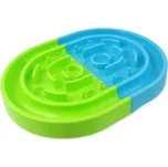 Miska Dog Fantasy Bludiště zpomalovací proti hltání zeleno-modrá 40x30x4,8cm