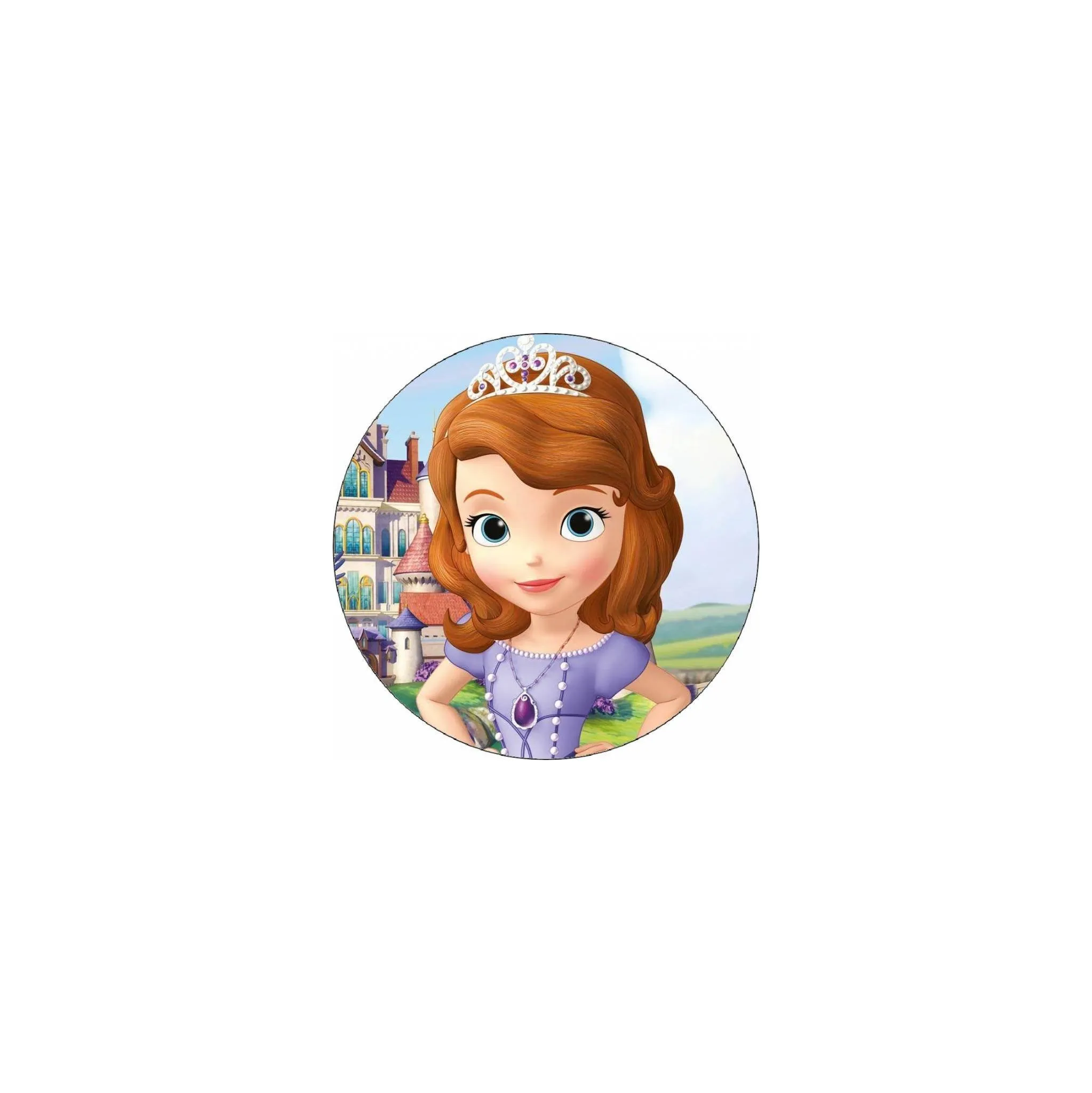 Fotografie 1 - Jedlá dekorace na dort Jedlý papír na dort kulatý 19,5 cm Princezna Sofie