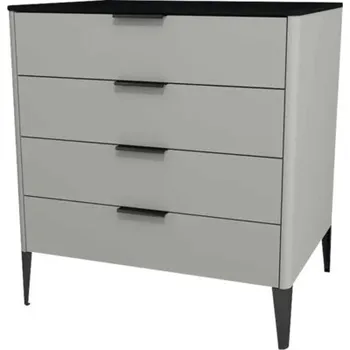 Koupelnový nábytek Midi skříňka do koupelny Devo Lotos ocelově šedá/černá 70 x 76 x 53 cm LF-SZS4S70x76-F105