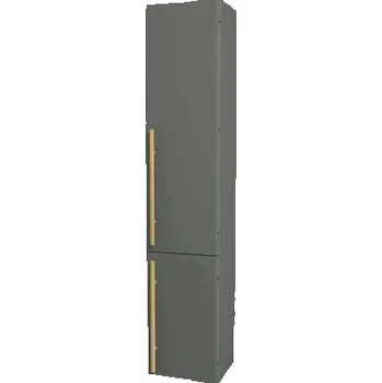 Koupelnový nábytek Koupelnová skříňka vysoká Devo Sonet pravá šedá/dub 35 x 164 x 32 cm SF-S2DPR35-F118D01