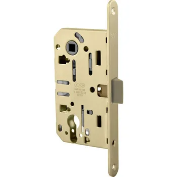 Dveřní kování AGB - Zámek na dveře MEDIANA EVOLUTION - PZ PZ otvor pro vložku, 85 mm OLV - Mosaz leštěná lakovaná