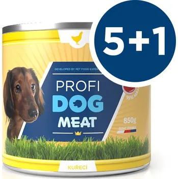 Krmivo pro psa PROFIDOG konzerva kuřecí 850g 5 + 1 ZDARMA