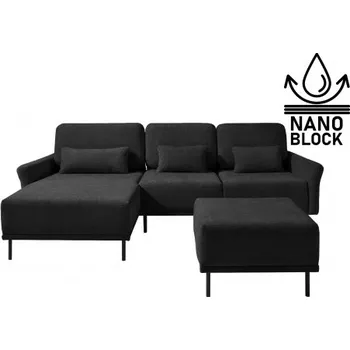 Sedací souprava Rohová polohovací sedací souprava s taburetem Adapto - LEVÁ - výběr potahu - nano block
