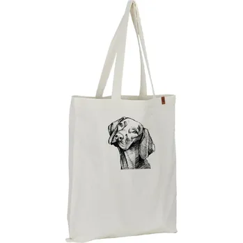 Nákupní taška Taška s potiskem - černobílá vyžla - Natural