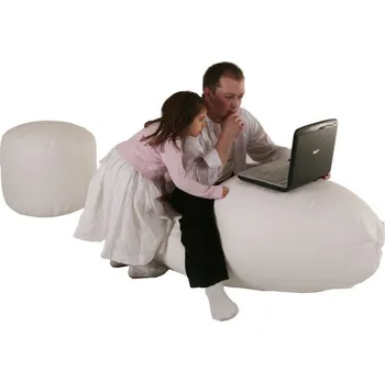 Sedací pytel Sedací vak hruška bílá EMI