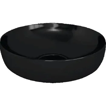 Umyvadlo na desku Devo Lotos keramika černá 42 x 42 UM-ESVIT42-B