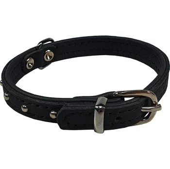 Obojek pro psa PROFIZOO Obojek DENYS kůže zdobený (14 mm x 37 cm) černá